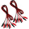 4Groups 1M Alligator Clips Electrical,Insulated Test Leads with Alligator Clips,Double-ended Jumper Wires for Electrical Testing