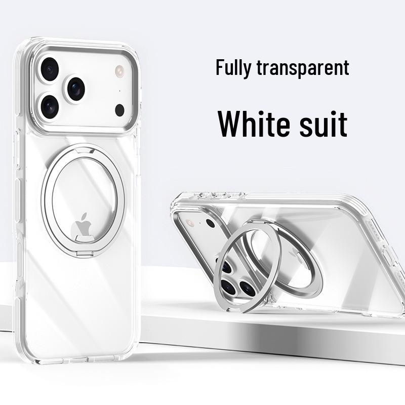 iPhone 17 Transparent Two-Color Rotating Magnetic Phone Case - Premium Protection for Apple 16 & 15, Compatible with iPhone 14. iPhone 17 Pro