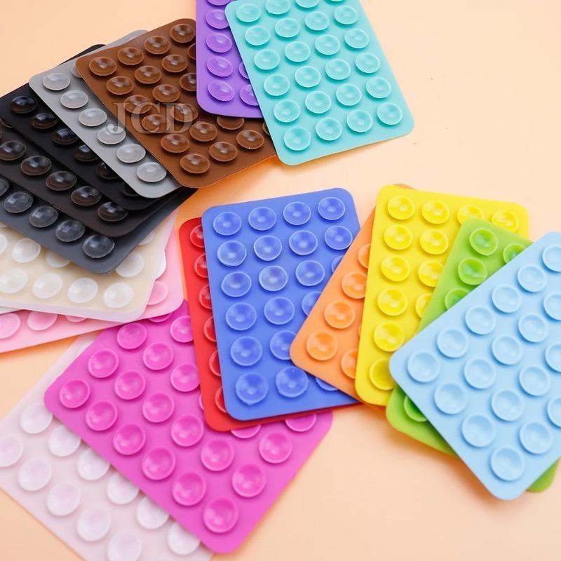 Silicone Suction Pad Back Sticker Suction Cup Phone Holder Silicone Cup Mat Smartphone Wall Stand Fixed For Glass Ceramic Tiles