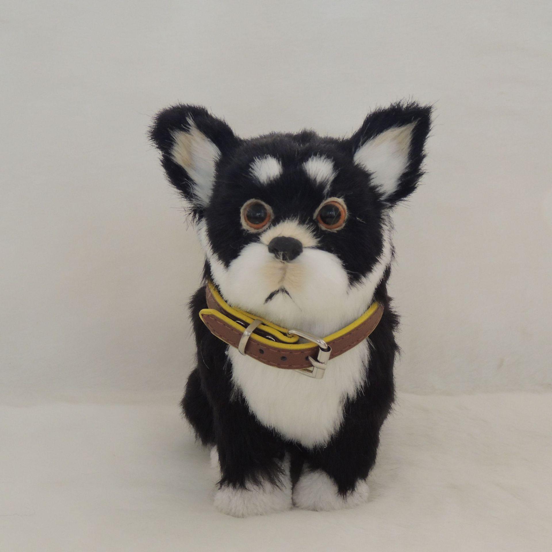 Chihuahua Plush Simulation Dog Model for Home Decoration and Gift