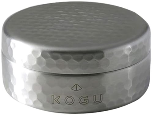KOGU Tea Storage Container, Tea Caddy, Matcha Canister [Made in Japan] Dishwasher Safe, Stainless Steel, with Inner Lid, Preserves Freshness, Holds 30