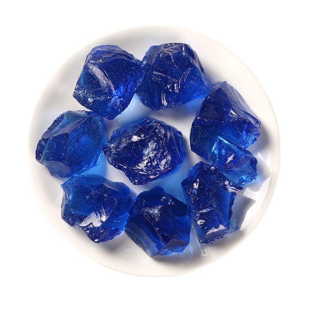 

Home Decor Handmade Diffuser Stone Ornaments Healing Crystals Glass Original Stone Fish Tank Decor L темно-синий