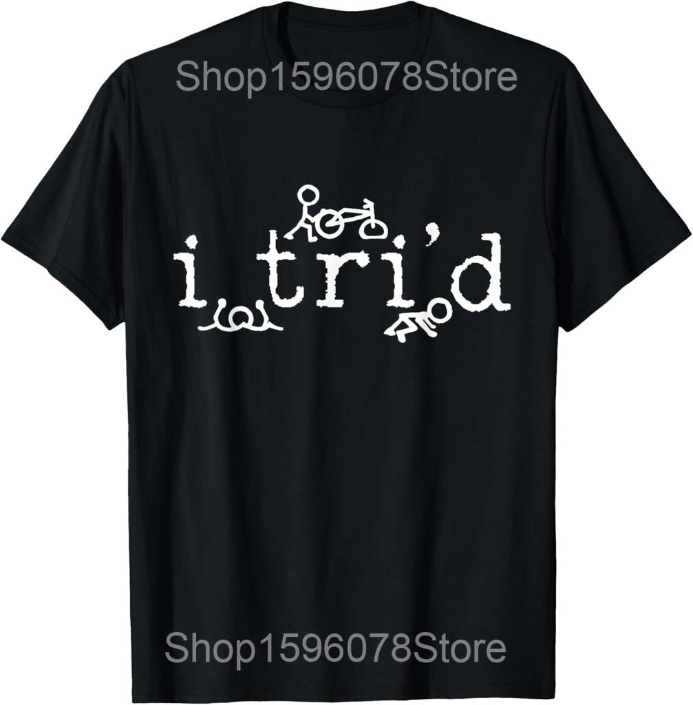 6 Stages Of Triathlon Athlete Running Swimming Bicycling T Shirts Unisex Streetwear Tee Shirt Short Sleeve Unisex Loose Clothing