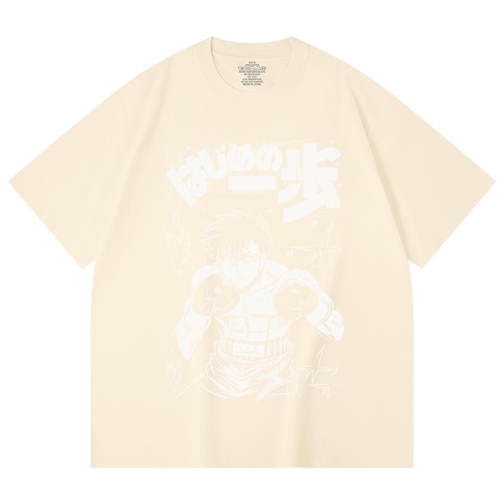 230 Gsm 100% Cotton Hajime no Ippo V7 Takeshi Print Unisex Heavy Cotton T Shirt