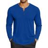 Men's Casual Solid-Color Oversized  Long-Sleeve Top