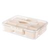 Spice Storage Box 9 Compartments Divided Serving Tray with Lid Food Grade Fruit Nut Snack Storage Box Organizer Charcuterie Container