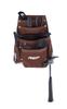 AWP Premium Tool Organizer for Professional Toolbox for Efficient 10 Pockets Pouch, Multi-Pocket Electricians, Organization, Brown, 1LS-688-1