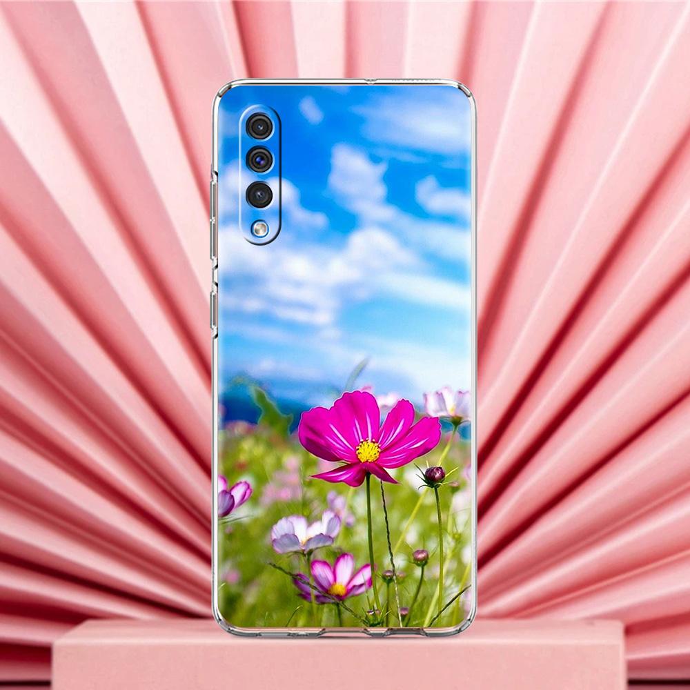 Phone Case For Samsung A56 A36 A26 A24 A16 A14 A12 A32 A50 A70 A22 A40 A34 A54 A42 A52 5G A04s A06 Cover Summer Colorful Flower