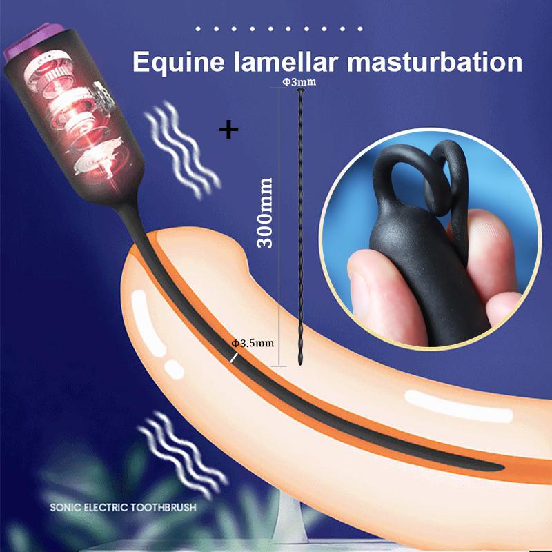 Penisstangvibrator Urinrørsplugg Urinrørsdilatator Stimulerer Sexleketøy For Menn Voksne Mannlige Onanileker