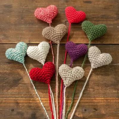 Algodón Relleno de Amor Corazón de Melocotón Hecho a Mano Crochet Hilo Accesorios Atrezzo Fotografía de Estudio Atrezzo Auxiliar Fotografía de Bebé