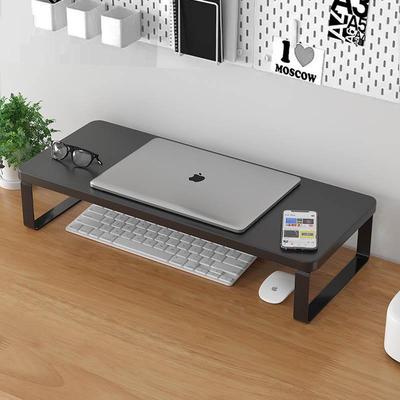 Wooden Floating Laptop Monitor Riser Stand for Desktop Storage
