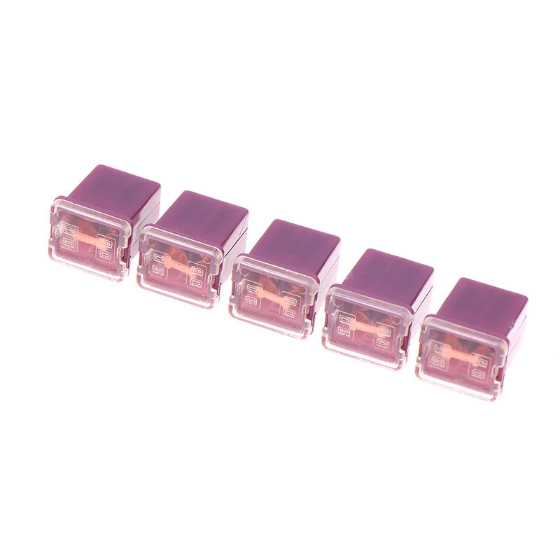 5pcs Mini Square Fuse 20A 30A 40A 50A 60A 70A 80A 90A Set Automotive Car Fuse With Plastic Box Assortment Auto Fuse
