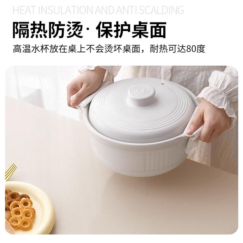 Dining Table Tablecloth Leave-In Oil-Proof, Waterproof And Anti-Scalding Rectangular Dining Table Cloth High-End Coffee Table Tablecloth Protective