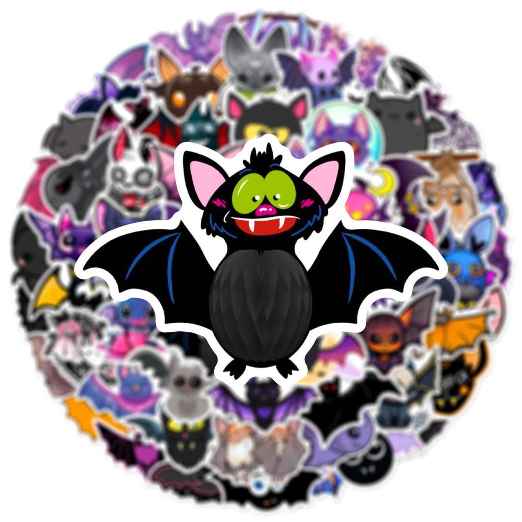 10/60Pcs Cartoon Bat Stickers Cute Animal Graffiti Stickers for DIY Luggage Laptop Skateboard Motorcycle Bicycle Stickers