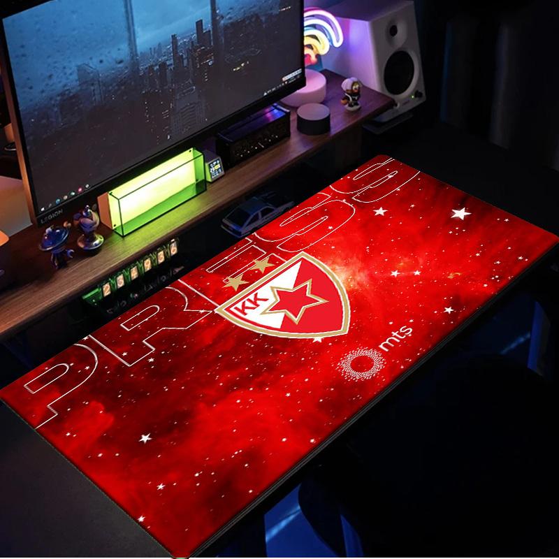 FK Crvena zvezda mouse pad, rubber base, esports desk mat, mouse pad for gamers and office use, gaming desk , easy to clean mat