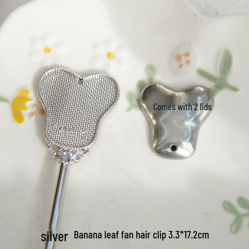 Handwoven Song Brocade Blue-Dyed Fabric Embroidery Cloth with Medium Hairpins - New Chinese Design, DIY Accessories, Double Lid