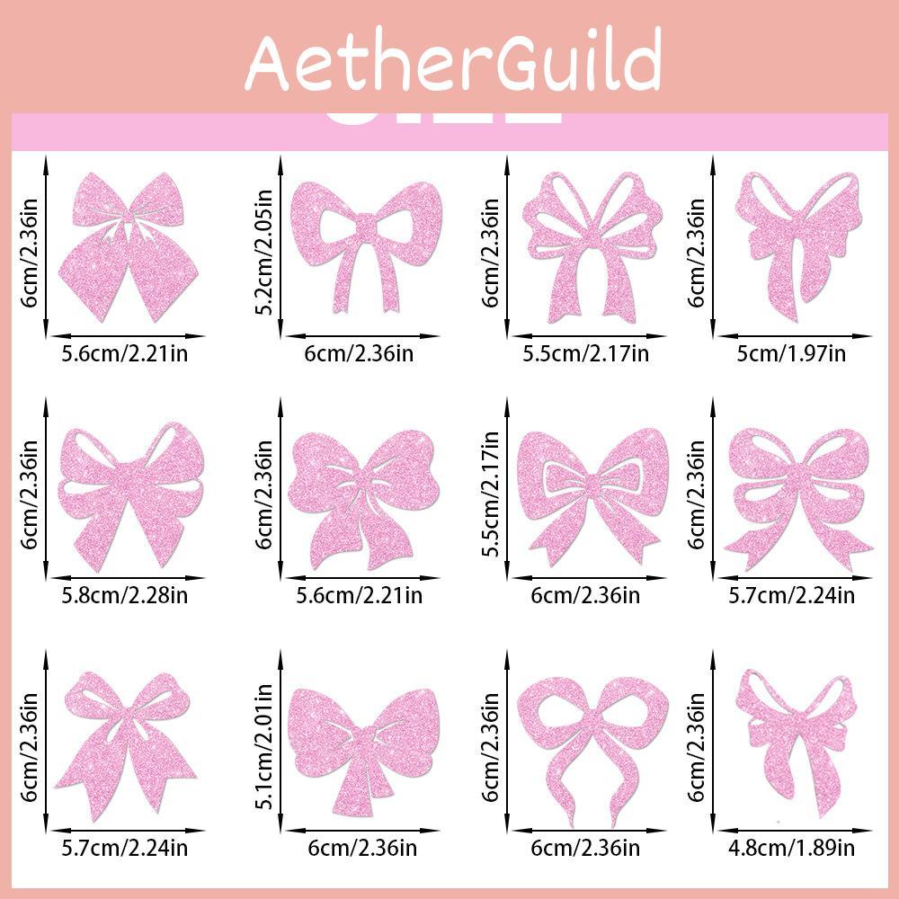 Anniversary Cake Topper Party Decor With Gold Glitter Paper Bows And Flags For Memorable Parties