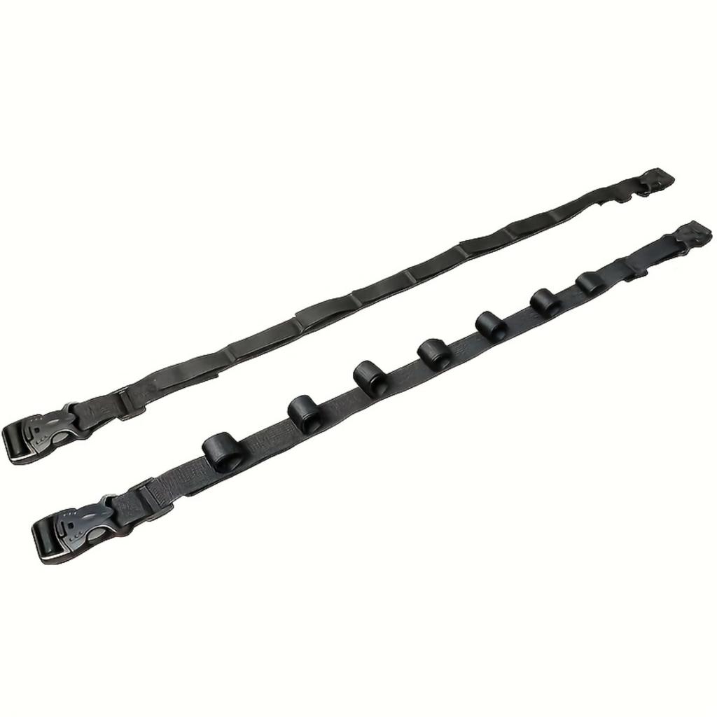 Car Fishing Rod Holder Set (2-Pack), featuring nylon straps and a black PA float mount