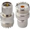 onelinkmore UHF Adapters Mini UHF Male to UHF Female SO239 PL259 Connector RF Coax Adapter Pack of 2