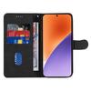 For Xiaomi 15 Wallet Case Leather Phone Cover Stand with Curved Line Design