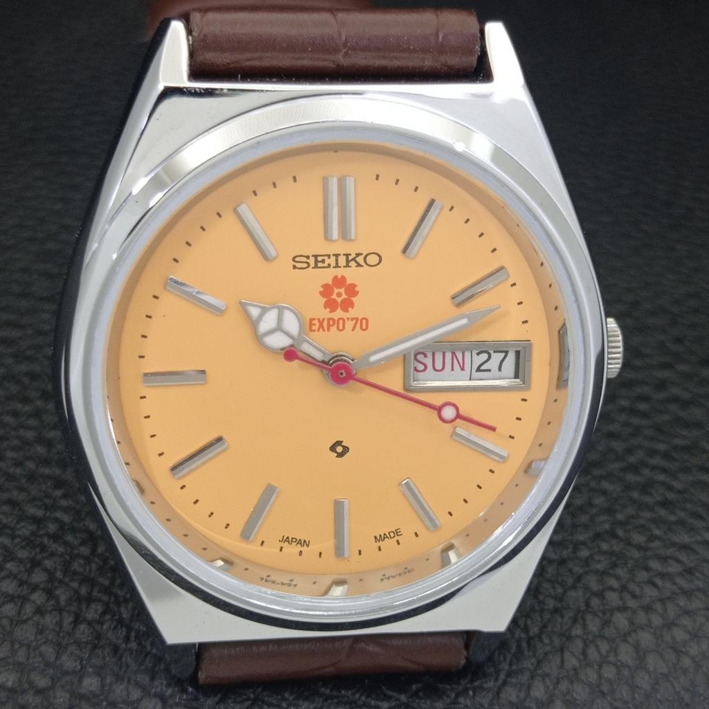 VINTAGE REFURBISHED SEIKO EXPO 70 AUTOMATIC 6309A JAPAN MENS WATCH a441833-1