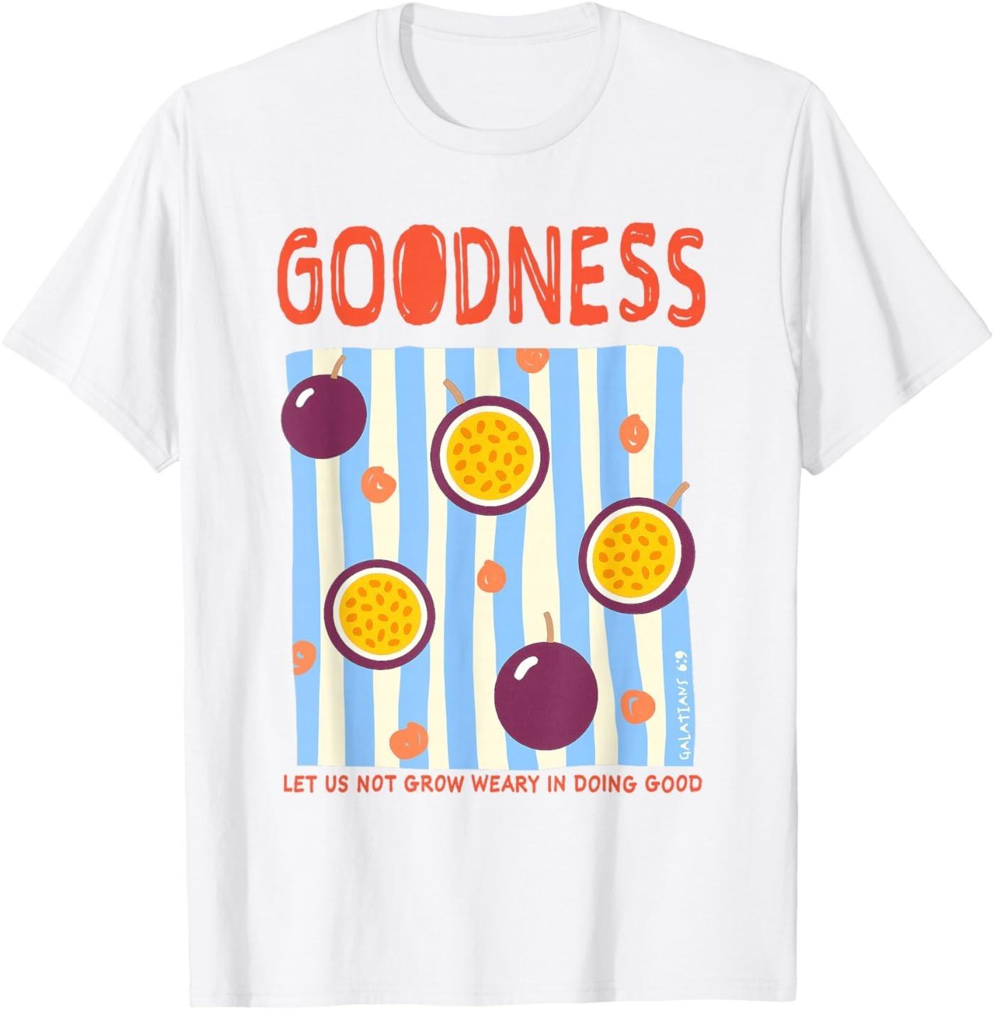 Goodness Galatians 6:9 Christian Faith Passion Fruit T-Shirt S разноцветный