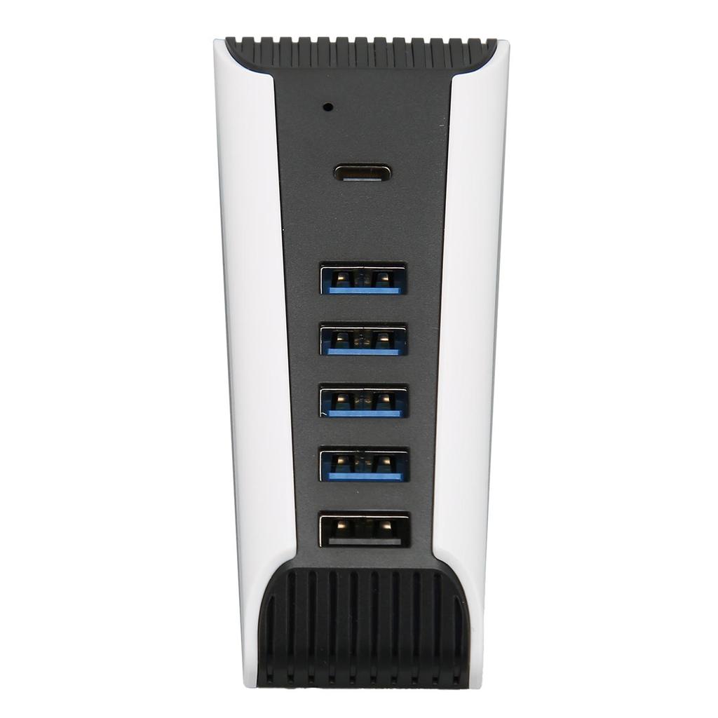 5 Port USB High Speed Expansion Hub 4x USB 2.0 1x USB Fast Charging Port 1x USB C Plug and Play USB Hub for PS5