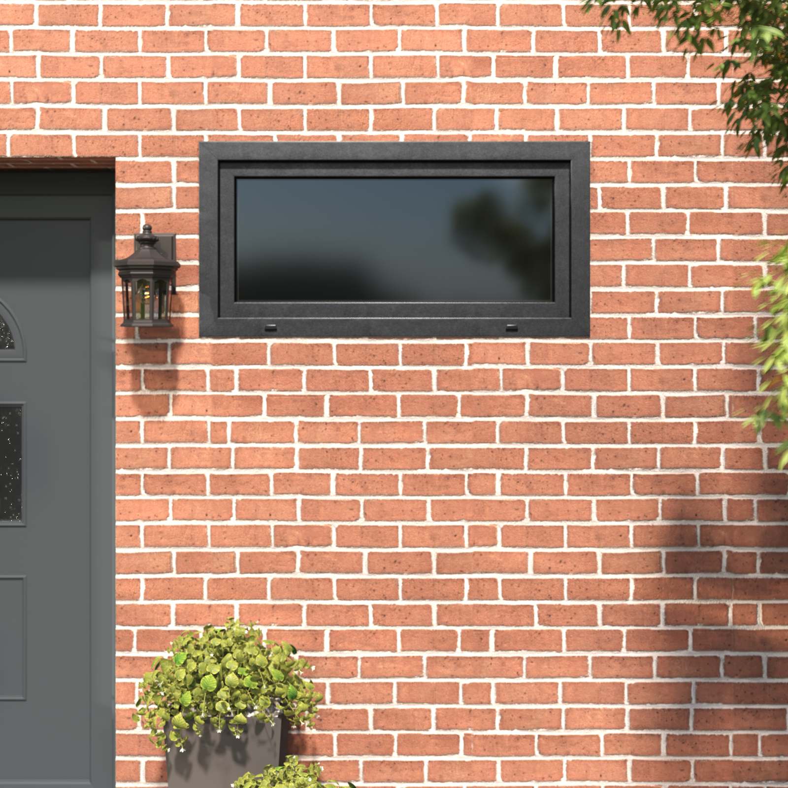 Kellerfenster RISOR 120 x 60 cm PVC und Glas Anthrazit