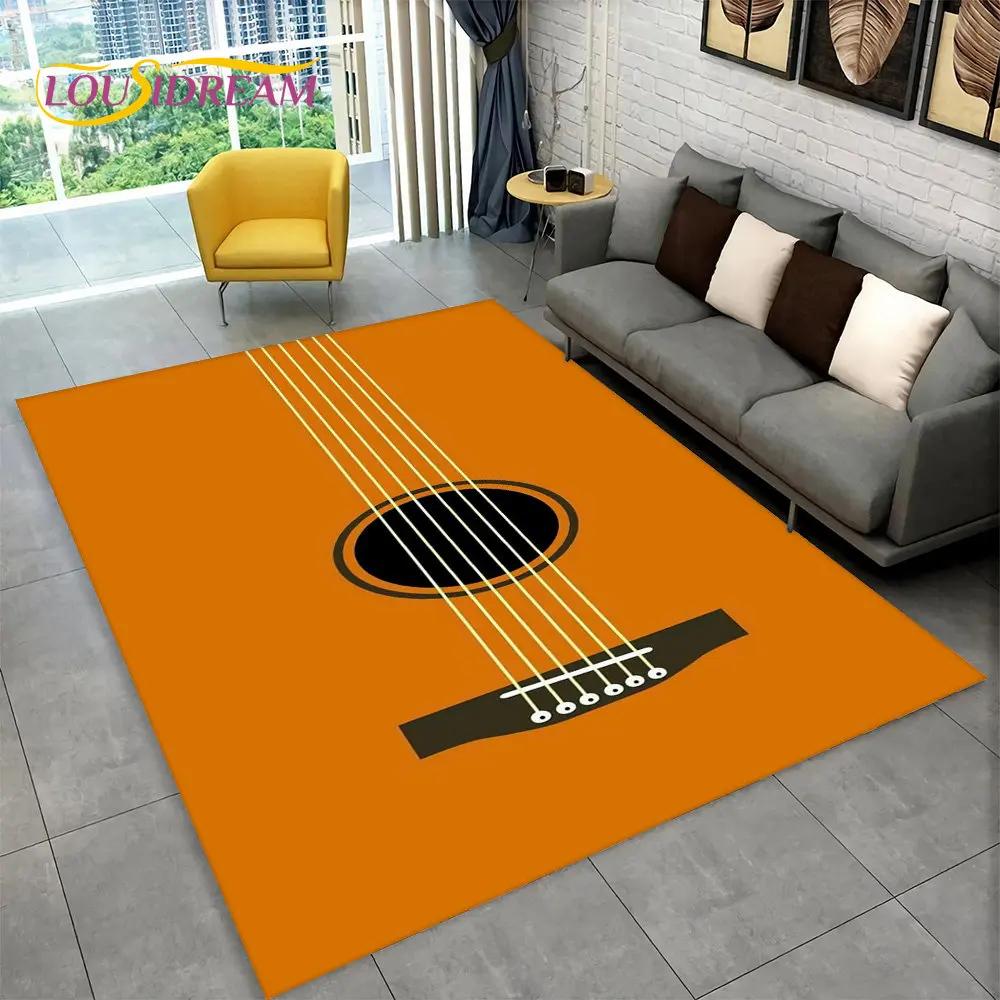 3D Müzik Nota Piyano Sanat Alan Kilim Büyük, Oturma Odası Yatak Odası Kanepe Paspas Dekor için Halı Kilim, Çocuk kaymaz Zemin Mat