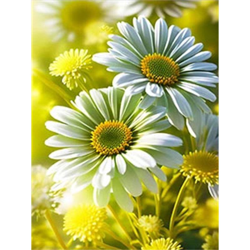 Pictura cu diamant DIY Kit cu punct de cruce cu flori Mozaic Artă pictură cu diamant Cerc complet/Diamant pătrat Decor pentru casa