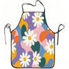 1pc Colorful Daisy Flower Art Print Apron, Durable And Easy To Clean, Adjustable Waistband, Polyester Material, for Kitchen Cooking, Gardening, Orchar