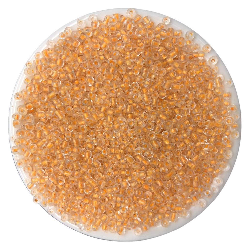 Solid Color 2/3/4mm Glass Seed Beads, Silver Lined, Dyed AB Cream, Round for Handmade Beading & Bracelets.