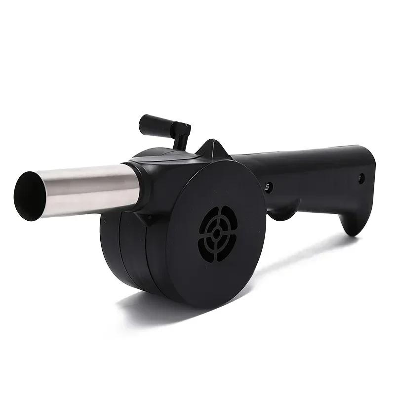 Portable Hand Crank BBQ Fan Grill Air Blower Speed Control for Outdoor Camping Picnic Fire Pit Charcoal Smoker Wind Maker