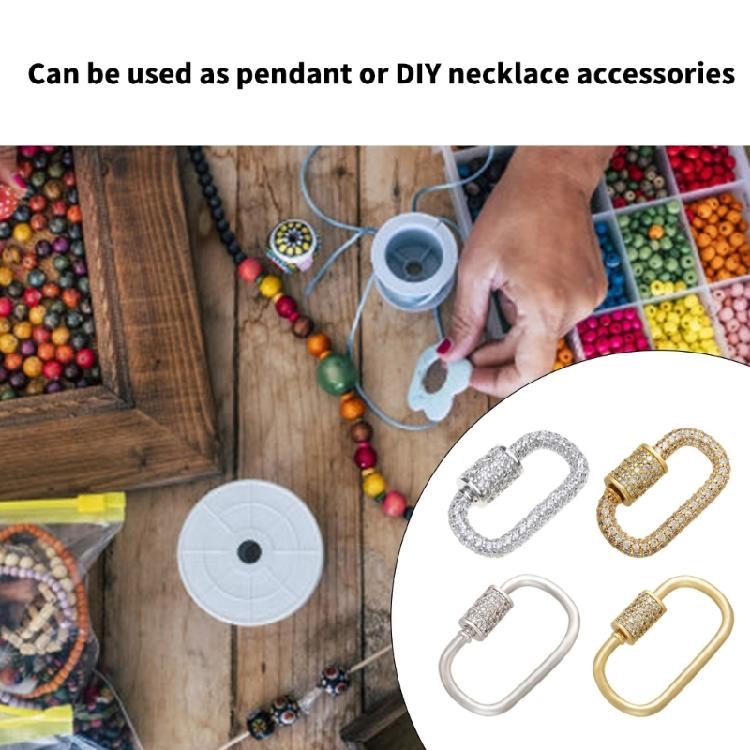 Glittering Zircon Carabiner Clasp Pendant Handmade Jewelry Accessories Brooch Fastener Necklace Bracelet Connector