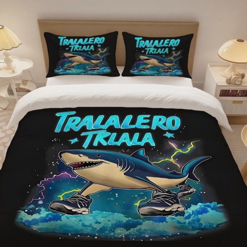 3dílná italská sada povlečení na peřinu Brainrot - měkké a prodyšné ložní prádlo, pratelné v pračce, vhodné do ložnice na Štědrý den