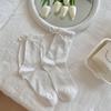 Ladies Spring and Summer Thin Lovely Bow Mesh Breathable Boneless Anti Pilling Ribbon Stack Socks