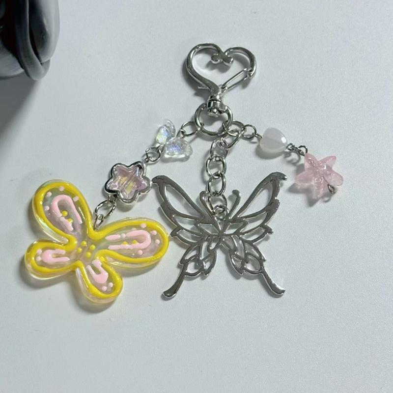 

Эстетика Y2K Брелок-бабочка Корейский Милый Девичий Брелок Модный Подвес для сумки Украшение для ключей Подарок для девочек