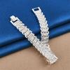 Elegant 925 sterling silver 8-inch exquisite strap bracelet for women's fashion parties, wedding gifts and accessories