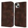 For iPhone 15 Plus/14 Plus Wallet Case Double Folded Edge Skin Touch PU Leather Flip Phone Cover
