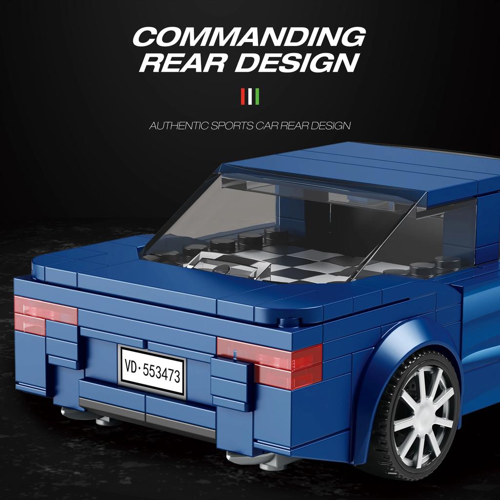 Non-Toxic 330Pcs Technology Sports Car Building Blocks City Racing Vehicle Model Bricks Desktop Ornaments Kids Diy Toys Holiday Gifts