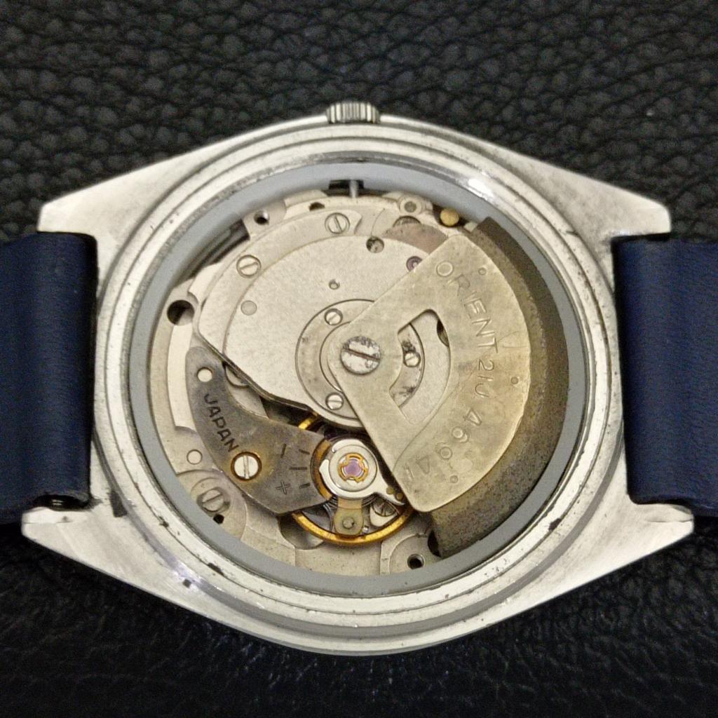 VINTAGE ORIENT AUTOMATIC 46941 JAPAN MENS BLUE COLOR DIAL WATCH A701821-5 R207-a701821