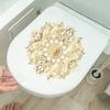 Self-adhesive Removable Waterproof Toilet Stickers Mandala Gold Foil Light Luxury for Bathroom Toilet Seat Decor
