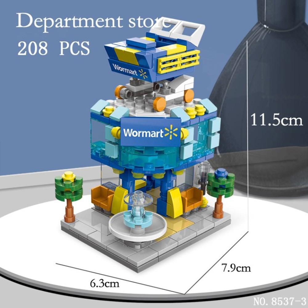3 Mini City Shop Street View Building Blocks Model Set, Simulazione 3 Mini City Shop Street View Building Blocks Model Set, Simulazione