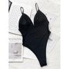 Sexy Mesh Sheer Spleißen V-ausschnitt High Cut Frauen Bademode Einteiligen Badeanzug Weibliche Monokini Gepolsterte Badende Badeanzug Schwimmen
