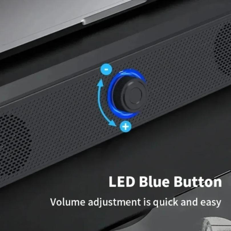Wireless Bluetooth and PC Soundbar Wired Speaker USB Powered Soundbar for TV Pc Laptop Gaming Home Theater Surround Audio System