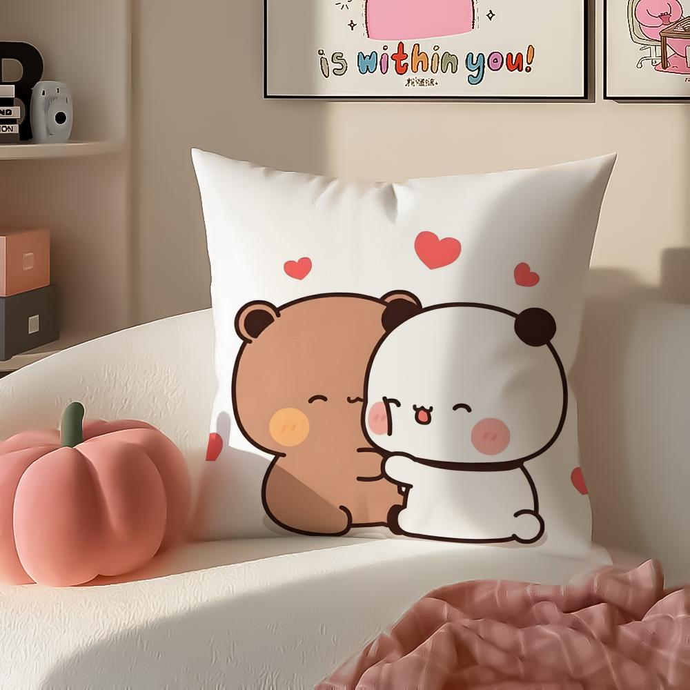 Cartoon Bubu  Dudu Lovely Cushion Cover Pillowcase Short Plush Invisible zipper Room Sofa Cushion Cover