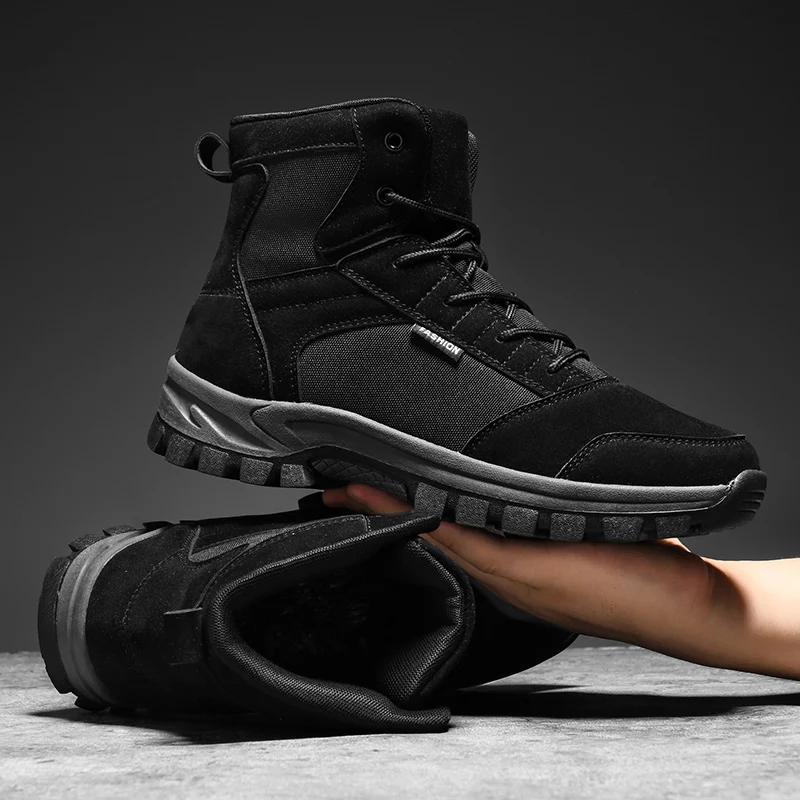 Outdoor Sports Tactical Camping Shoes Men's Boots for Climbing Breathable Lightweight Mountain Boots Hiking Shoe Size 48