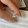 Simple Casual Style Oval Zircon Rings for women Light Luxury high-fashion Ring Party Wedding Popular fine