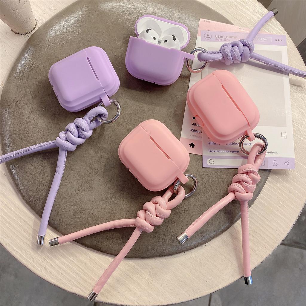 Simple Braided Rope for Apple AirPods 1 Generation Earphone Protective Case Pro1 Earphone Case 1st Generation Silicone Soft Case