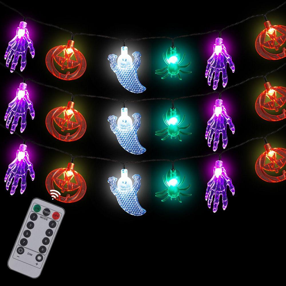 

40 LED Pumpkin Bat Ghost Spider Lighting Decorations Indoor Outdoor Light Decor